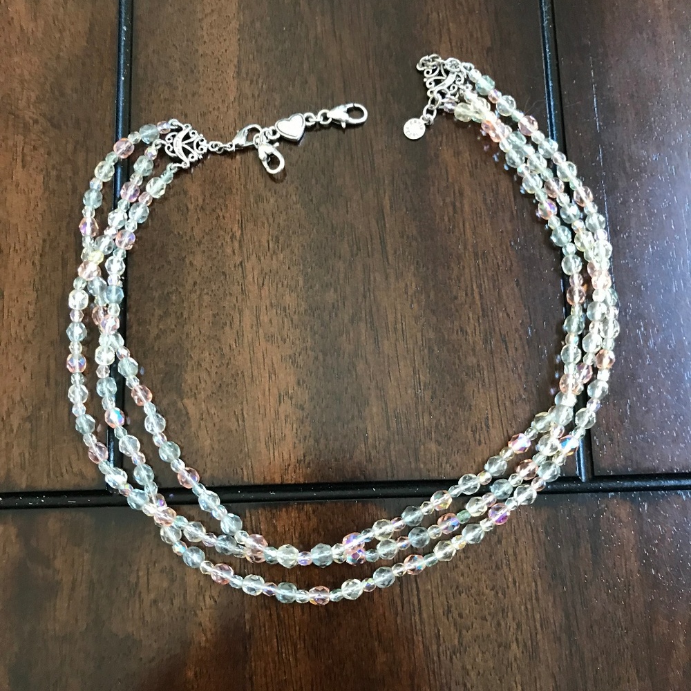 Erwin Pearl necklace - 3 strand, crystals